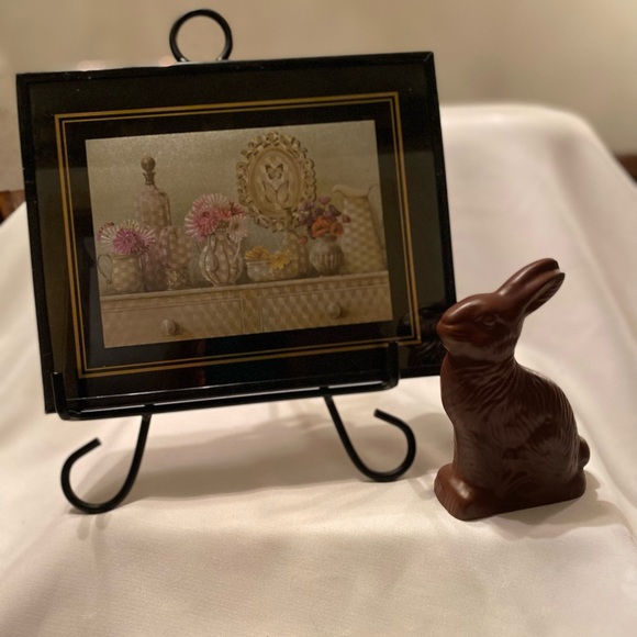 Spring Lot Special Moments Prismatic Floral Picture and Ceramic Chocolate Bunny! - Picture 5 of 6